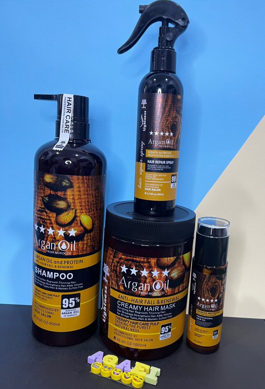 پک مراقبت موی لایتنس پنج ستاره😍😍 شامپو روغن ماسک مو